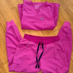 Figs Electric Orchid Scrub Set